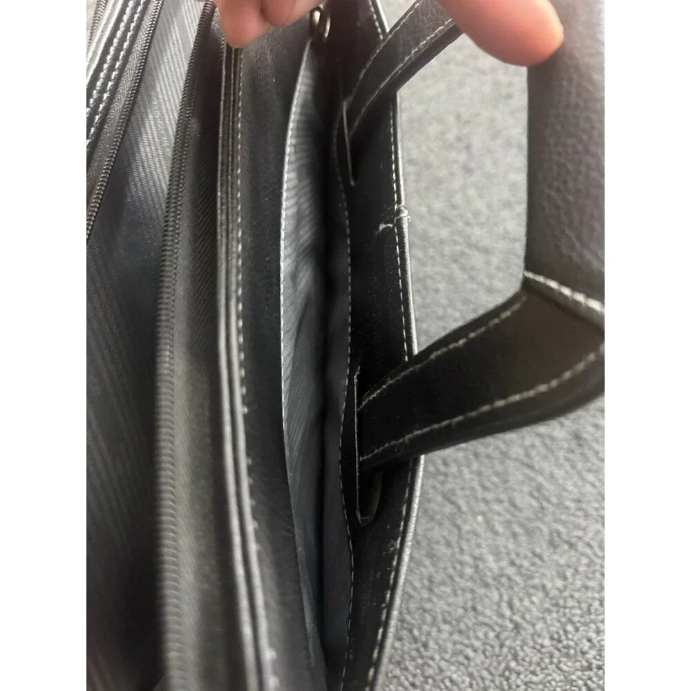 Mint Samsonite Business Portfolio Briefcase Zip Blk Genuine Leather